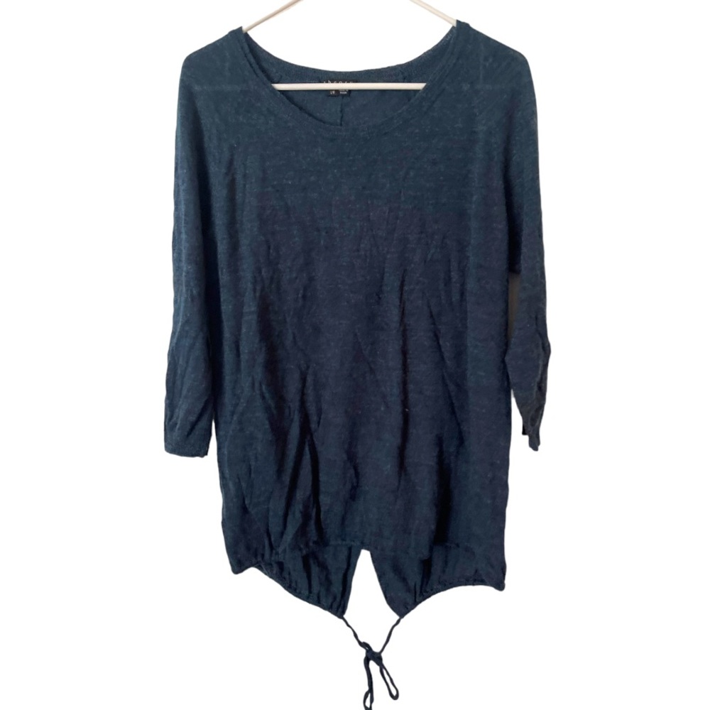 Theory Alpaca‎ Wool Blend Crewneck Split Back Sweater L